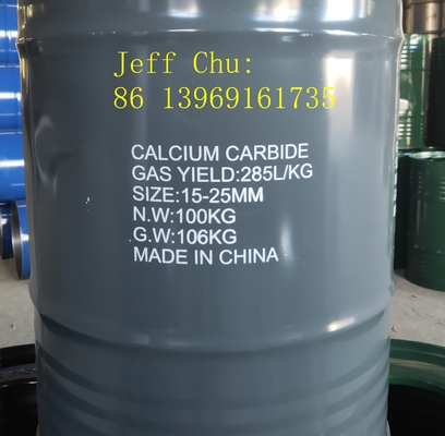 Industrial Grade Calcium Carbide 50-80mm Size 295L/kg Gas Yield Black/Grey Drum for Acetylene Gas Production 50/100kg